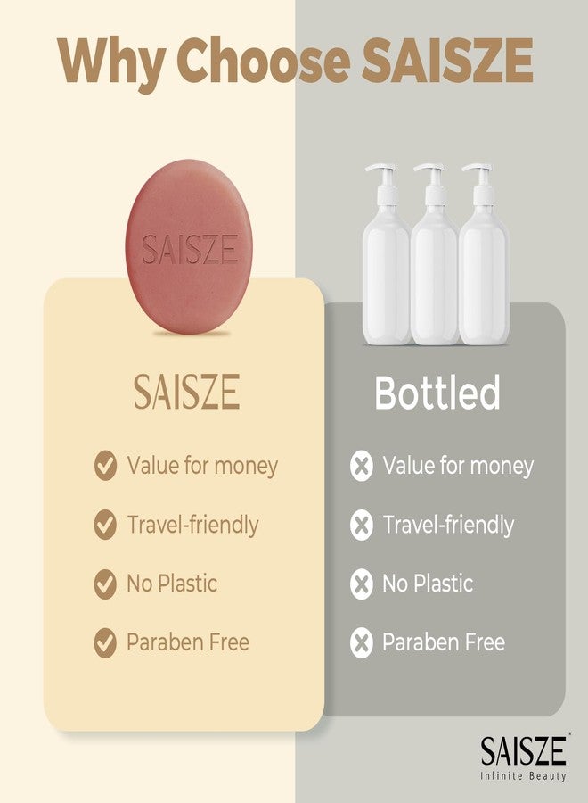 SAISZE Rice Water Shampoo Bar For Hair Growth, Rice Protein & Vitamins For Damage Repair, Strengthening Hair Shampoo For Women - Image 5
